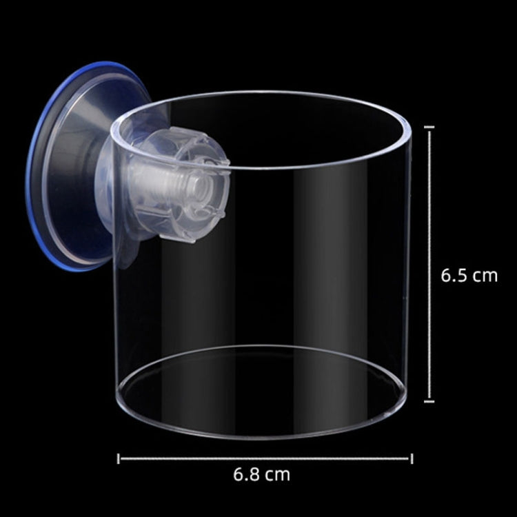 Acrylic Transparent Feeding Ring Fish Tank Feeder Floating Fixed Fish Feeder, Specification: Small Cylinder