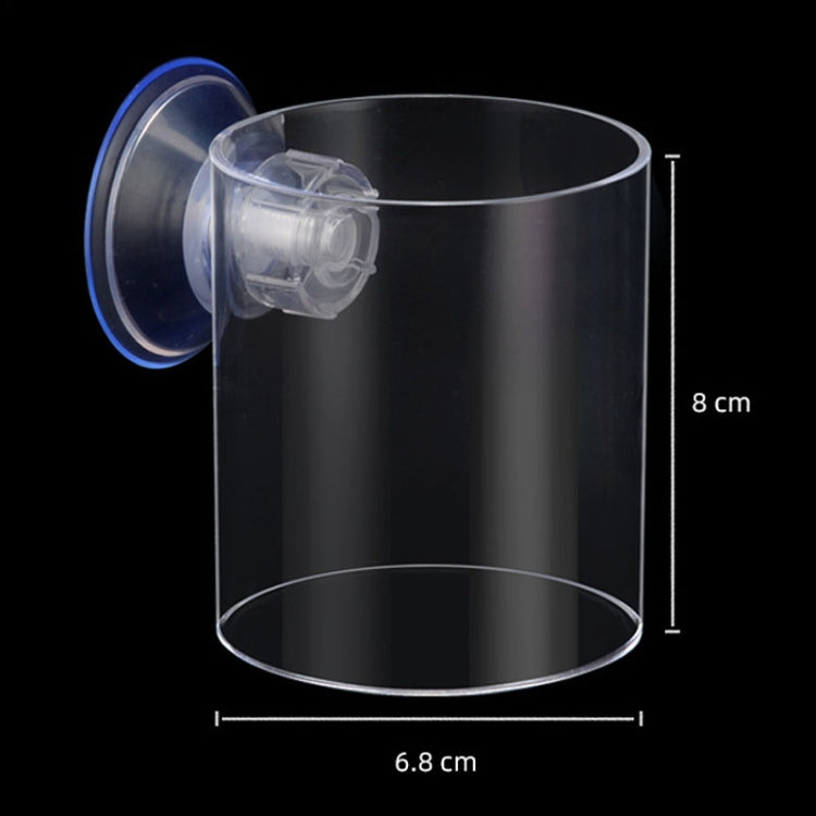 Acrylic Transparent Feeding Ring Fish Tank Feeder Floating Fixed Fish Feeder, Specification: Large Cylinder