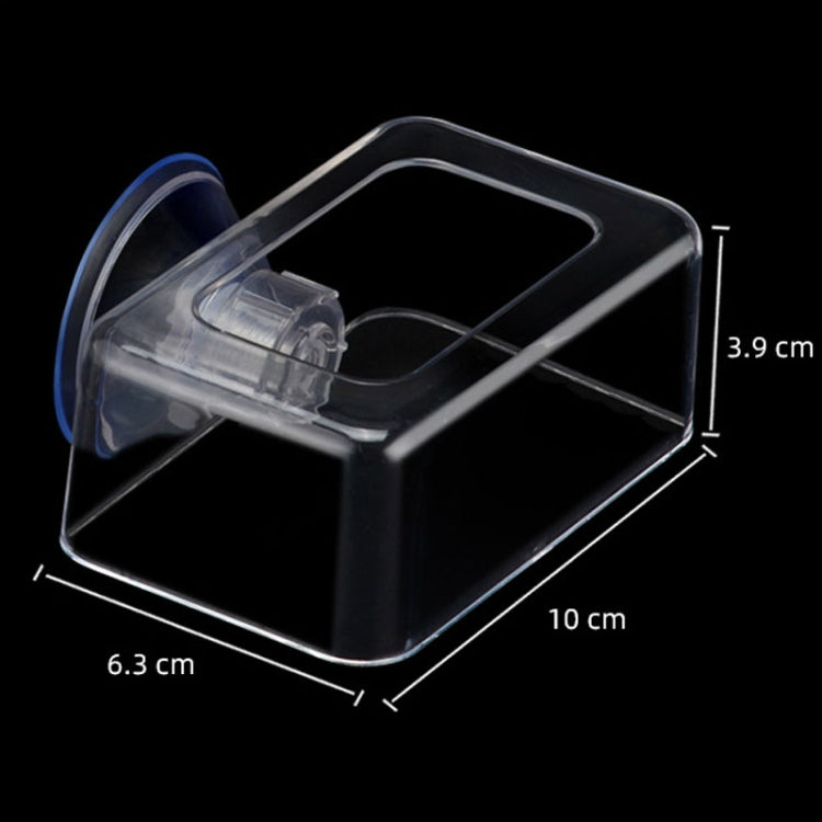 Acrylic Transparent Feeding Ring Fish Tank Feeder Floating Fixed Fish Feeder, Specification: Small Square