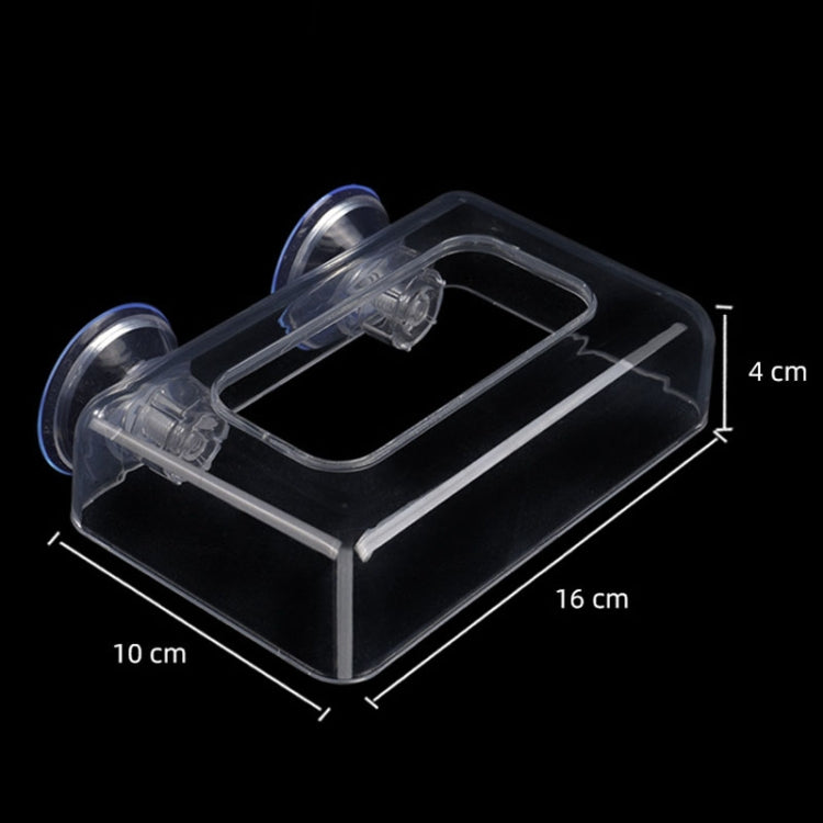Acrylic Transparent Feeding Ring Fish Tank Feeder Floating Fixed Fish Feeder, Specification: Large Square