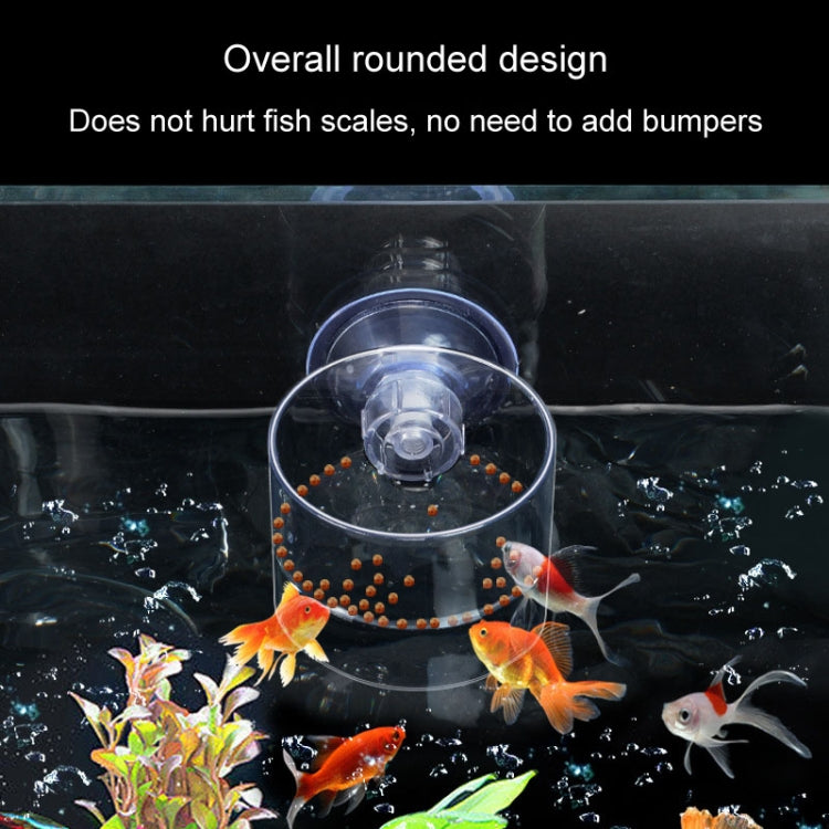 Acrylic Transparent Feeding Ring Fish Tank Feeder Floating Fixed Fish Feeder, Specification: Small Cylinder