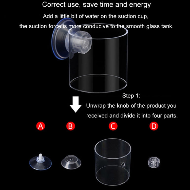 Acrylic Transparent Feeding Ring Fish Tank Feeder Floating Fixed Fish Feeder, Specification: Large Cylinder