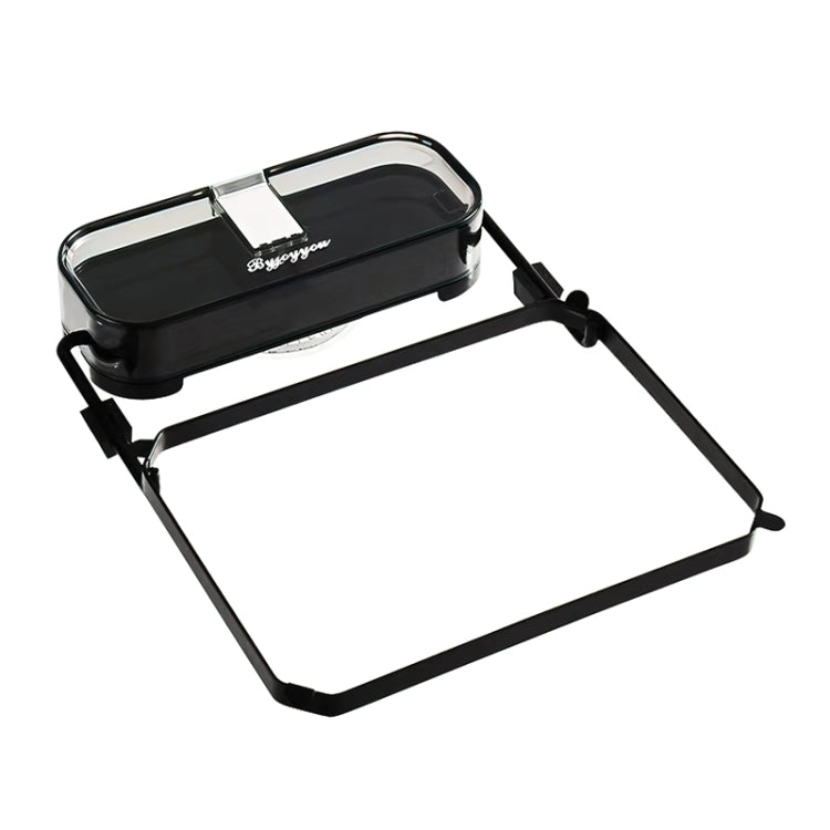 Suction Cup Kitchen Sink Filter Rack Household Draining Holder With Strainer(Transparent Black)