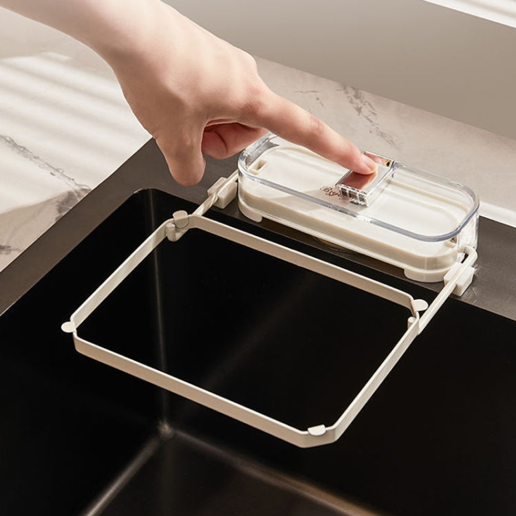 Suction Cup Kitchen Sink Filter Rack Household Draining Holder With Strainer(Transparent Black)