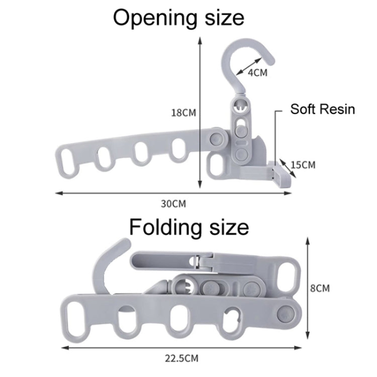 Foldable 5-Hole Clothes Hanging Rack Traveling Portable Clothing Hooks(Random Color Delivery)
