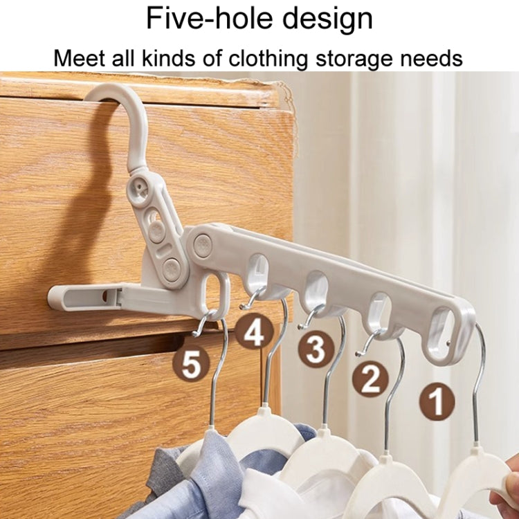 Foldable 5-Hole Clothes Hanging Rack Traveling Portable Clothing Hooks(Random Color Delivery)