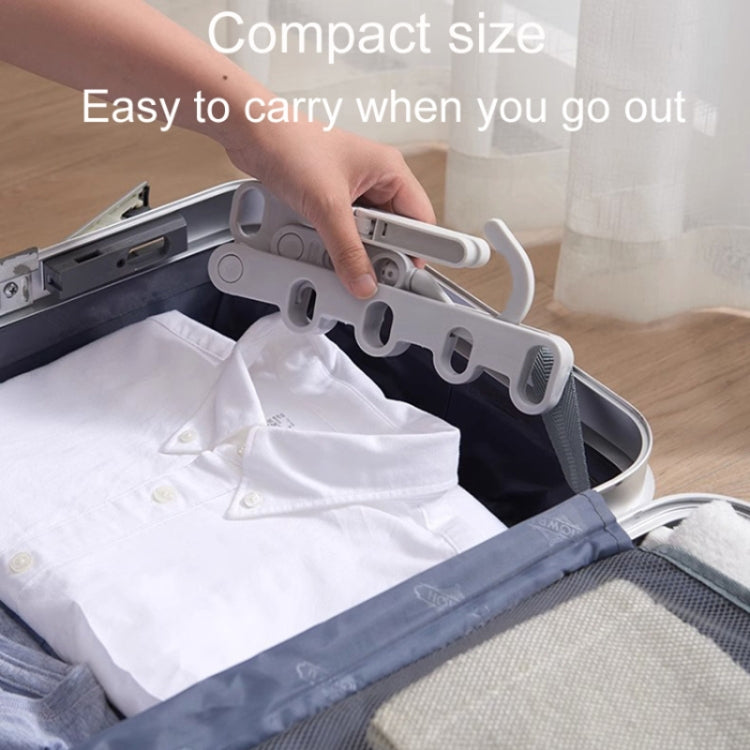Foldable 5-Hole Clothes Hanging Rack Traveling Portable Clothing Hooks(Random Color Delivery)