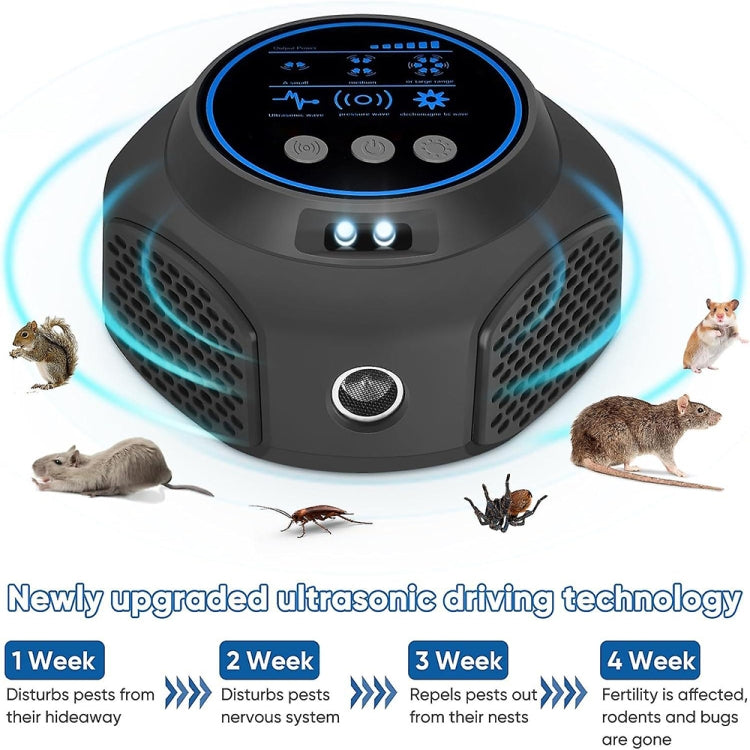 219 Intelligent Ultrasonic Multi-dimensional Frequency Conversion Home Indoor Mouse Repeller(White)