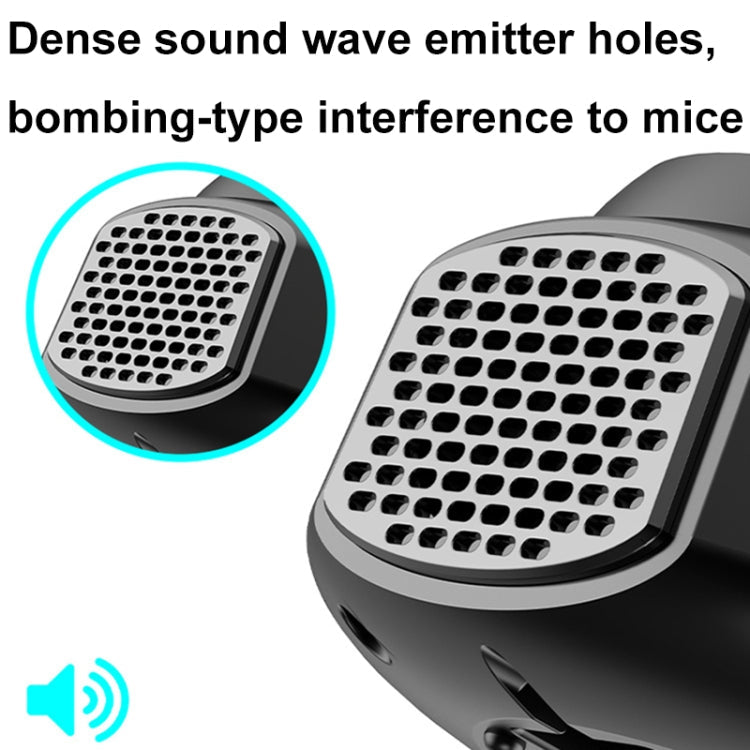 219 Intelligent Ultrasonic Multi-dimensional Frequency Conversion Home Indoor Mouse Repeller(Black)