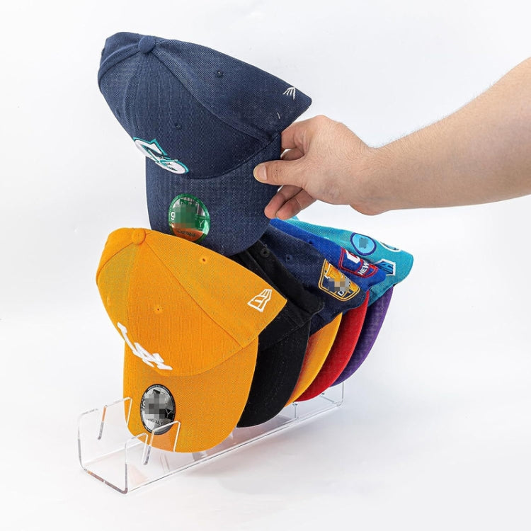 Acrylic Baseball Cap Holder Can Store 7 Baseball Caps(Black)