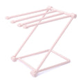 Foldable Rag Storage Rack Kitchen Countertop Dishcloth Hanging Rack Cup Drainer Holder(Pink)