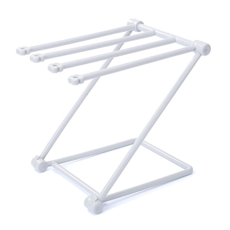 Foldable Rag Storage Rack Kitchen Countertop Dishcloth Hanging Rack Cup Drainer Holder(Gray)