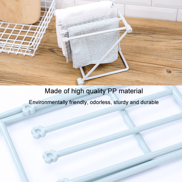 Foldable Rag Storage Rack Kitchen Countertop Dishcloth Hanging Rack Cup Drainer Holder(Gray)
