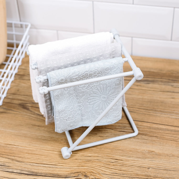 Foldable Rag Storage Rack Kitchen Countertop Dishcloth Hanging Rack Cup Drainer Holder(Gray)