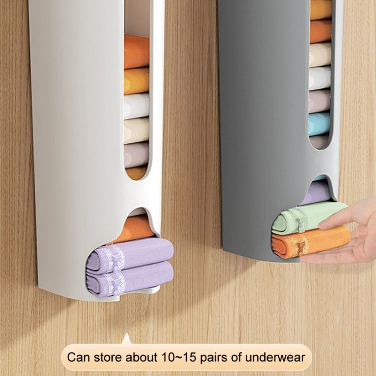 Free Punching Wall Mounted Panty Organizer Household Sock Storage Stand(Gray)