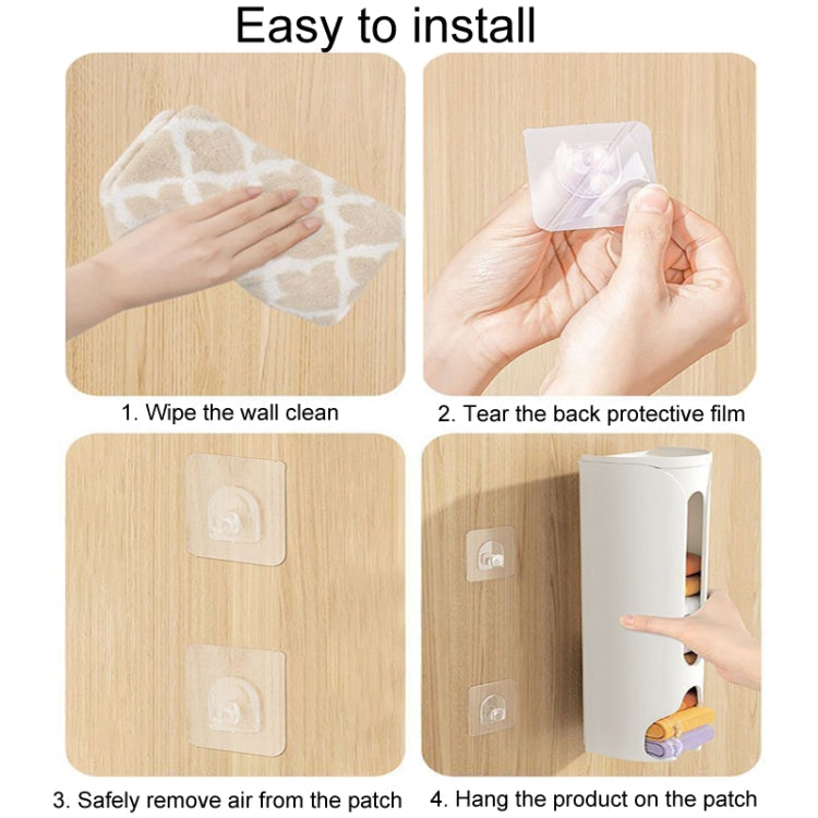Free Punching Wall Mounted Panty Organizer Household Sock Storage Stand(White)