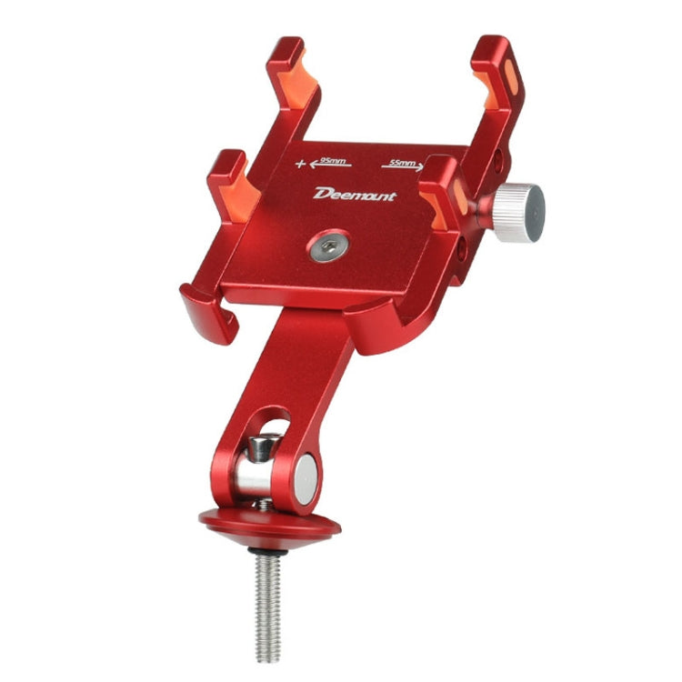 DEEMOUNT BG093B Road Bicycle Cell Phone Bracket 6 Claw Aluminum Handlebar Cover Fixed Navigation Holder(Red)
