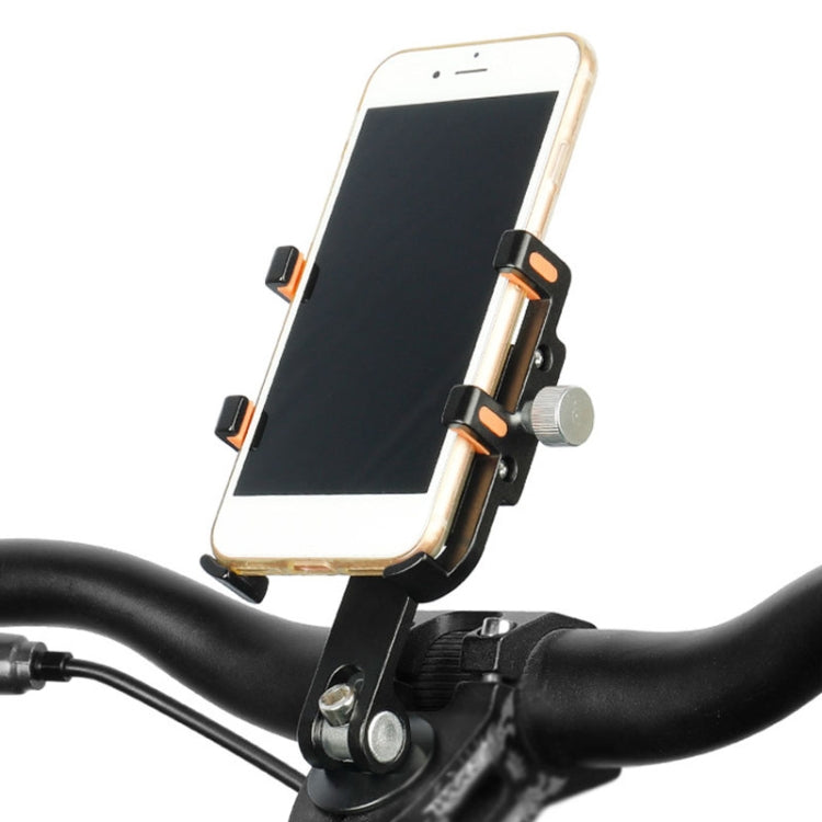 DEEMOUNT BG093B Road Bicycle Cell Phone Bracket 6 Claw Aluminum Handlebar Cover Fixed Navigation Holder(Red)