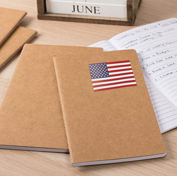 250pcs /Roll  1.22 x 2 Inch American Flag Sticker Self-adhesive Decorative Sticker(Colorful)
