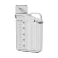 2800ml Plastic Sealed Grains Container Dry Food Storage Bin with Measuring Cup Pouring Spout(White)