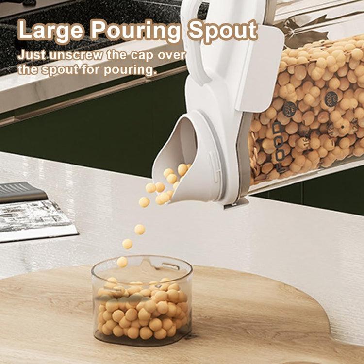 2800ml Plastic Sealed Grains Container Dry Food Storage Bin with Measuring Cup Pouring Spout(Green)