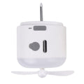 Outdoor Camping Tent Hanging Ambient Light Magnetic Spray Humidification Fan(White)