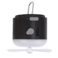 Outdoor Camping Tent Hanging Ambient Light Magnetic Spray Humidification Fan(Black)