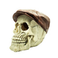 Fish Tank Aquarium Decoration Spider Lizard Snake Python Skull Breeding House Hiding Ornament(Hat Skull)