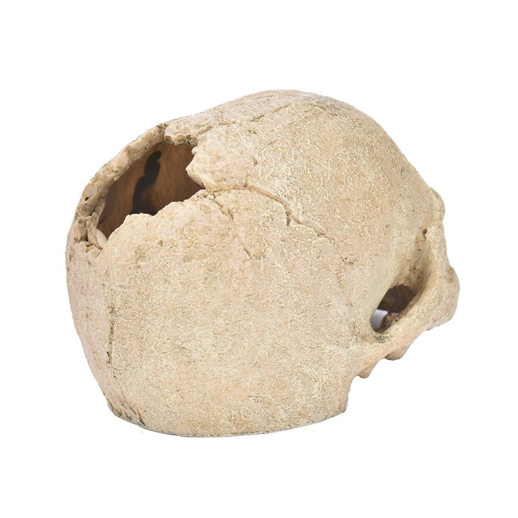 Fish Tank Aquarium Decoration Spider Lizard Snake Python Skull Breeding House Hiding Ornament(Hat Skull)