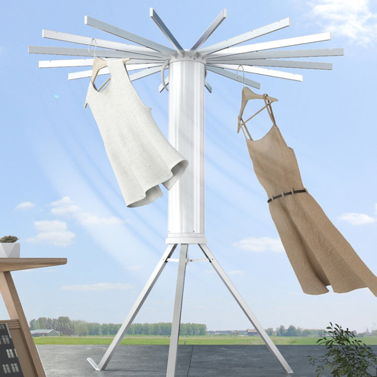 Free Installation Floor Drying Rack Balcony Foldable Octopus Hanging Clothesline, Style: Aluminum Pole
