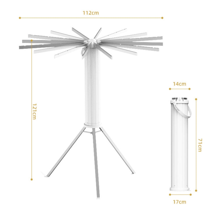 Free Installation Floor Drying Rack Balcony Foldable Octopus Hanging Clothesline, Style: Wood Pole