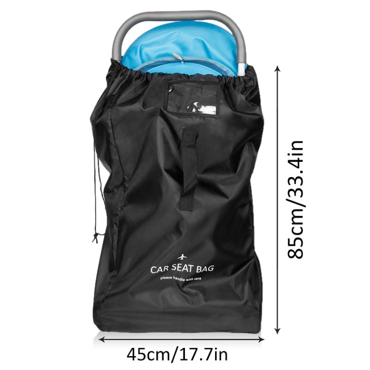 Car Child Safety Seat Travel Bag Baby Stroller Wheelchair Storage Bag(Black)