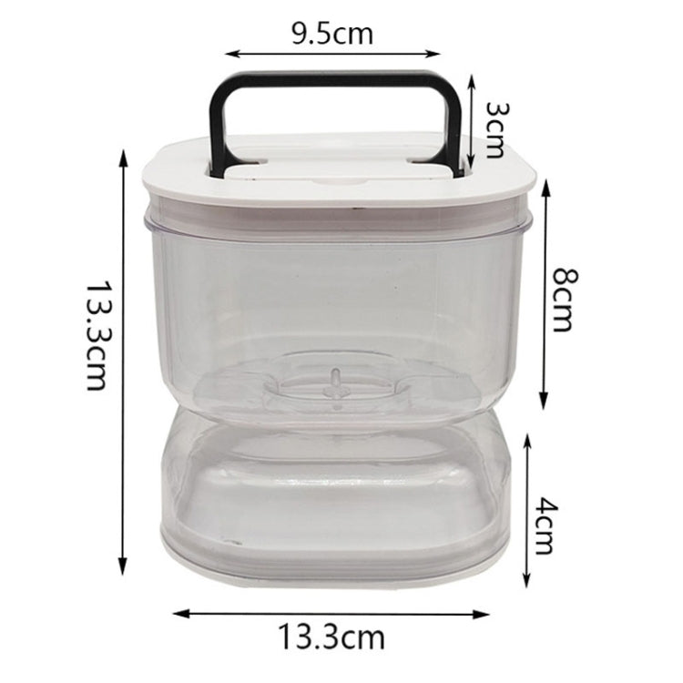Kitchen Wet And Dry Separate Pickle Jar Plastic Wet And Dry Dispenser Hourglass Can, Style: Square