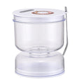 Kitchen Wet And Dry Separate Pickle Jar Plastic Wet And Dry Dispenser Hourglass Can, Style: Round With Air Vent