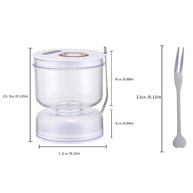 Kitchen Wet And Dry Separate Pickle Jar Plastic Wet And Dry Dispenser Hourglass Can, Style: Round With Air Vent