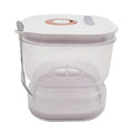 Kitchen Wet And Dry Separate Pickle Jar Plastic Wet And Dry Dispenser Hourglass Can, Style: Square With Air Vent