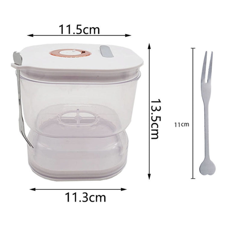 Kitchen Wet And Dry Separate Pickle Jar Plastic Wet And Dry Dispenser Hourglass Can, Style: Square With Air Vent