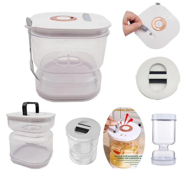 Kitchen Wet And Dry Separate Pickle Jar Plastic Wet And Dry Dispenser Hourglass Can, Style: Square With Air Vent