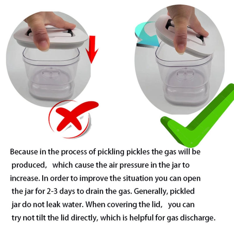 Kitchen Wet And Dry Separate Pickle Jar Plastic Wet And Dry Dispenser Hourglass Can, Style: Square