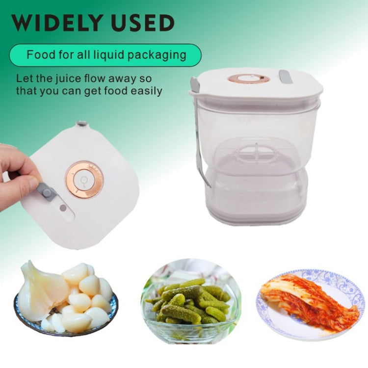 Kitchen Wet And Dry Separate Pickle Jar Plastic Wet And Dry Dispenser Hourglass Can, Style: Round With Air Vent