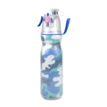 590ml Summer Outdoor Sports Training Spray Cooling Water Cup, Color: Blue 3-layers
