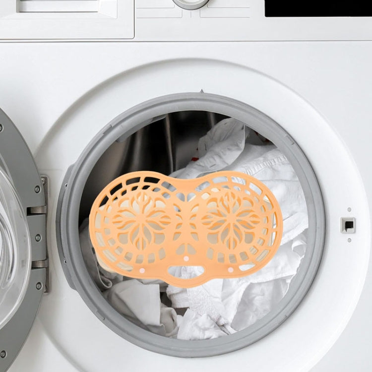 Silicone Bra Laundry Bag Anti-Distortion Filter Washing Protective Bag For Washing Machine(Beige)