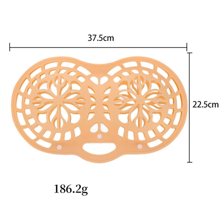 Silicone Bra Laundry Bag Anti-Distortion Filter Washing Protective Bag For Washing Machine(Beige)