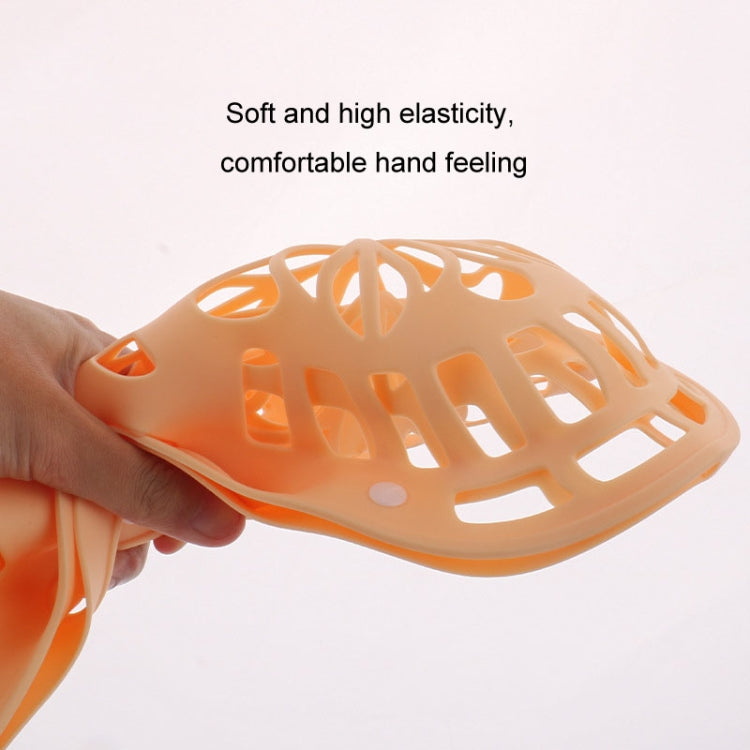 Silicone Bra Laundry Bag Anti-Distortion Filter Washing Protective Bag For Washing Machine(Beige)