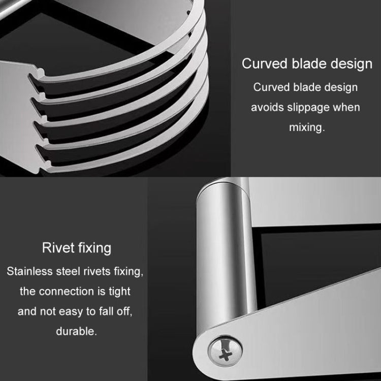 Stainless Steel Cutter 5-Layer Curved Dough Mixer Kitchen Baking Flour Cutter Gadgets(91g)