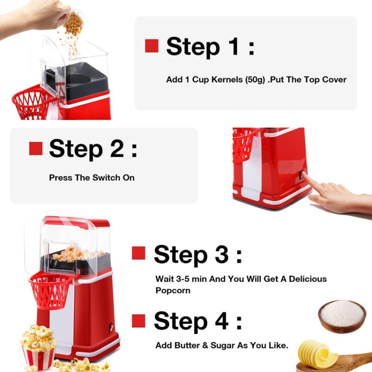 1200W Basket Popcorn Machine Electric Automatic Corn Popper 220V AU Plug