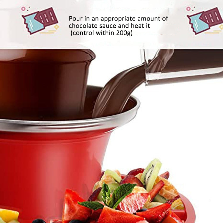 35W  3 Tier Chocolate Fountain  Mini Fondue Set with Hot Melting Pot Base 220V EU Plug