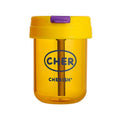 300ml Mini Children Water Mug Leakage-proof Student Plastic Portable Straw Cup(Yellow)