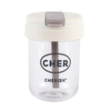 300ml Mini Children Water Mug Leakage-proof Student Plastic Portable Straw Cup(White)