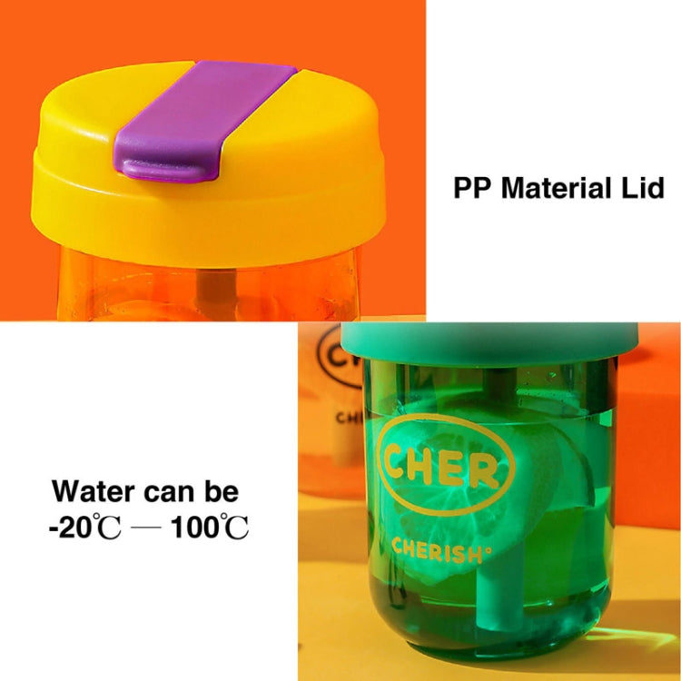 300ml Mini Children Water Mug Leakage-proof Student Plastic Portable Straw Cup(Green)